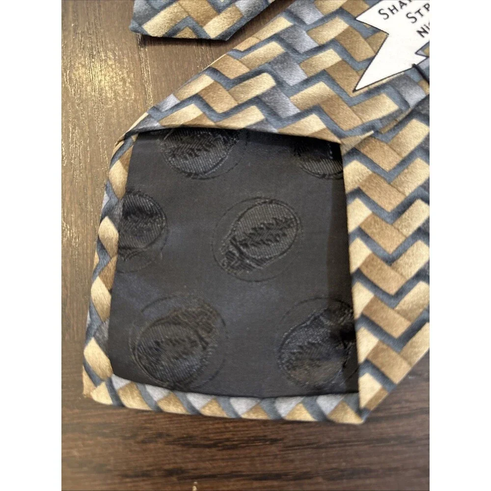 Grateful Dead Men's Neck Tie Brown Gray Geometric Shakedown Street Ninth Set 4”